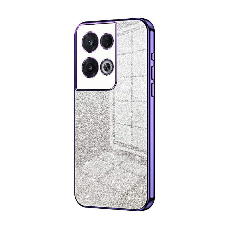 OPPO Reno8 Pro Luxury Glitter Gradient Powder Electroplated Case with Advanced Protection and Style