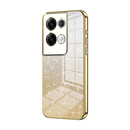 OPPO Reno8 Pro+ Luxury Glitter Gradient Powder Electroplated Case with Advanced Protection and Style