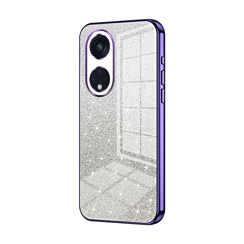 OPPO Reno8 T 5G Luxury Glitter Gradient Powder Electroplated Case with Advanced Protection and Style