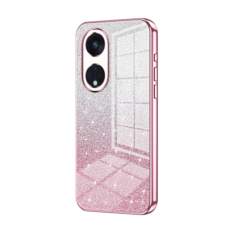 OPPO Reno8 T 5G Luxury Glitter Gradient Powder Electroplated Case with Advanced Protection and Style