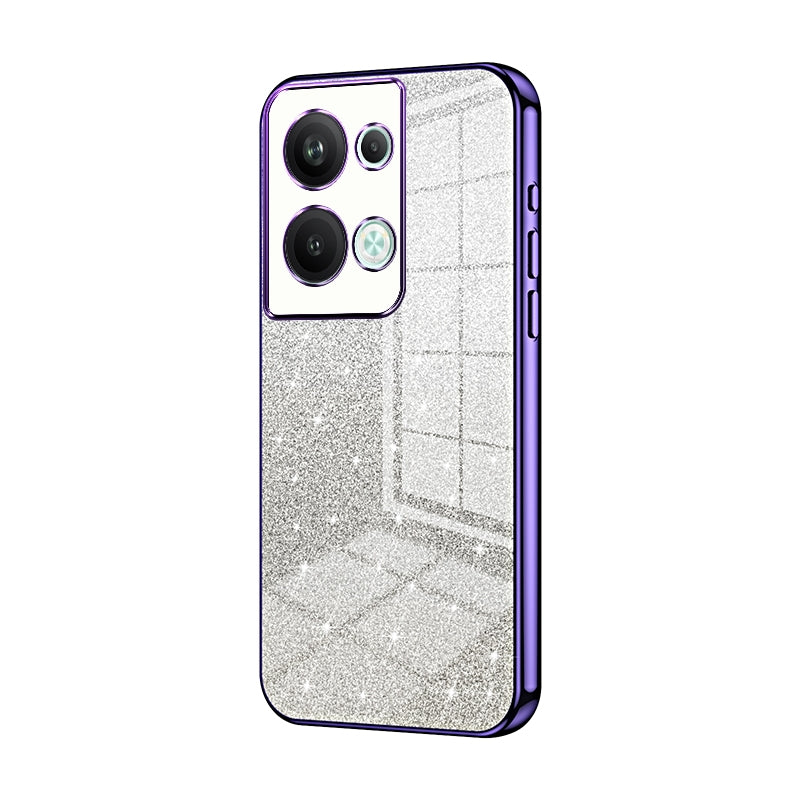 OPPO Reno9 Pro+ Luxury Glitter Gradient Powder Electroplated Case with Advanced Protection and Style