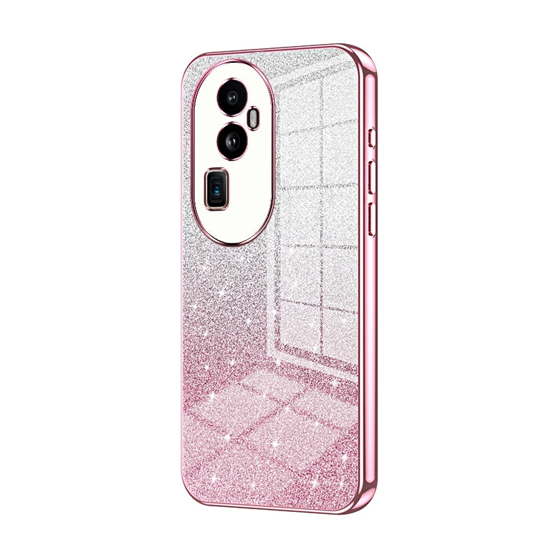 OPPO Reno10 Pro+ Luxury Glitter Gradient Powder Electroplated Case with Advanced Protection and Style