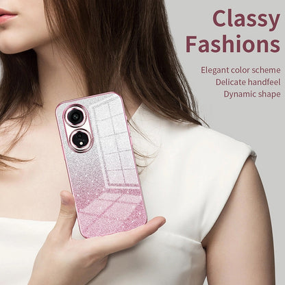 OPPO Reno7 Pro Luxury Glitter Gradient Powder Electroplated Case with Advanced Protection and Style
