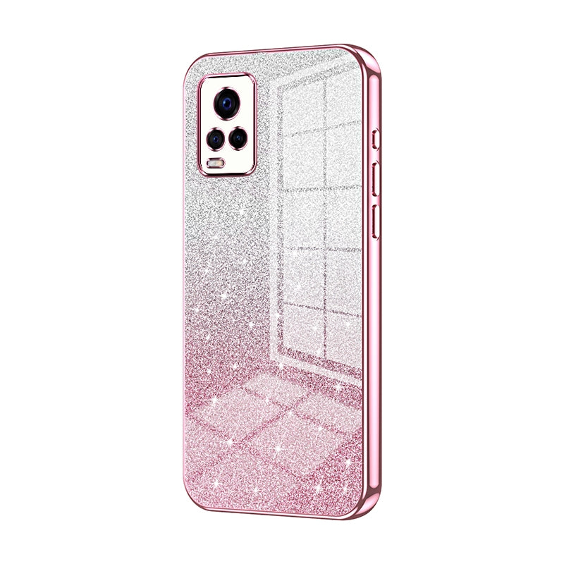vivo S7 Luxury Glitter Gradient Powder Electroplated Case with Advanced Protection and Style