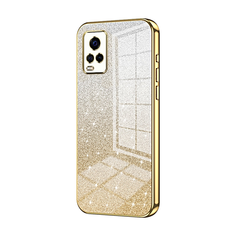 vivo S7 Luxury Glitter Gradient Powder Electroplated Case with Advanced Protection and Style