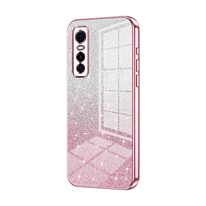 vivo S7e Luxury Glitter Gradient Powder Electroplated Case with Advanced Protection and Style