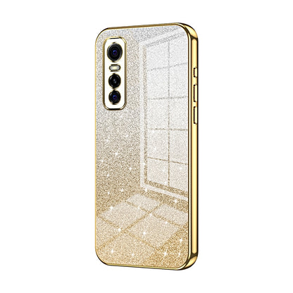 vivo S7e Luxury Glitter Gradient Powder Electroplated Case with Advanced Protection and Style