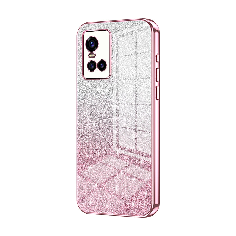 vivo S10 Luxury Glitter Gradient Powder Electroplated Case with Advanced Protection and Style