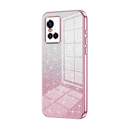 vivo S10 Luxury Glitter Gradient Powder Electroplated Case with Advanced Protection and Style