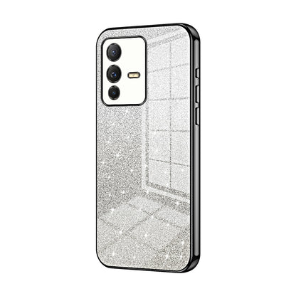vivo S12 Luxury Glitter Gradient Powder Electroplated Case with Advanced Protection and Style