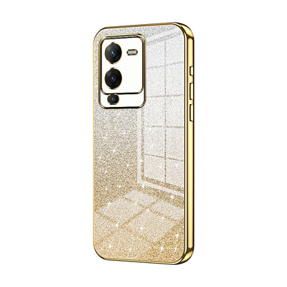 vivo S15 Luxury Glitter Gradient Powder Electroplated Case with Advanced Protection and Style