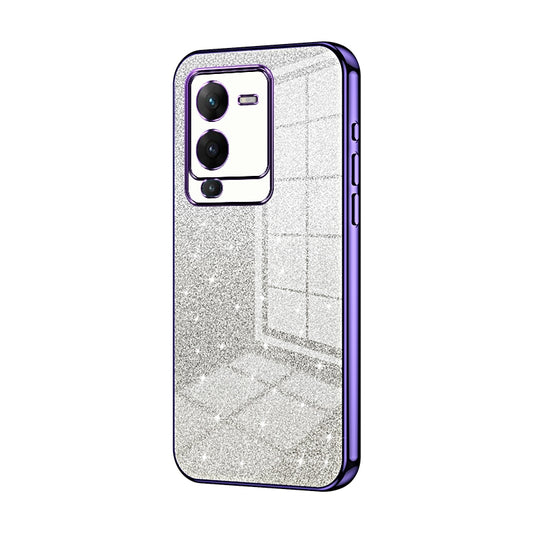 vivo V25 Pro Luxury Glitter Gradient Powder Electroplated Case with Advanced Protection and Style
