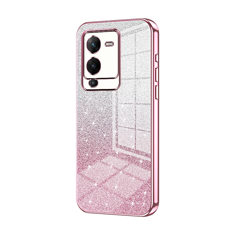 vivo S15 Pro Luxury Glitter Gradient Powder Electroplated Case with Advanced Protection and Style
