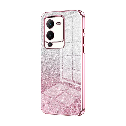 vivo S15 Pro Luxury Glitter Gradient Powder Electroplated Case with Advanced Protection and Style