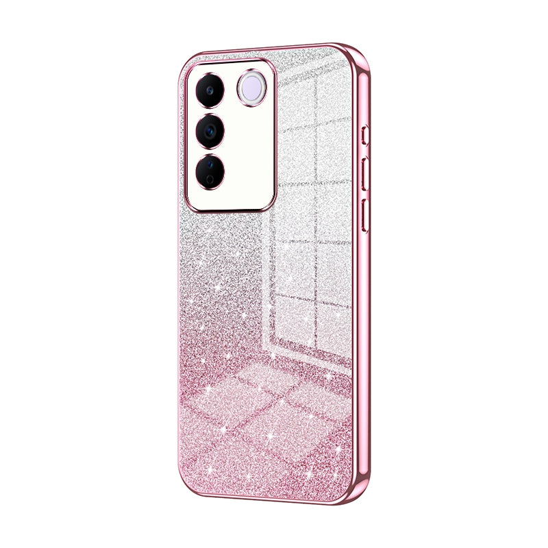 vivo S16e Luxury Glitter Gradient Powder Electroplated Case with Advanced Protection and Style