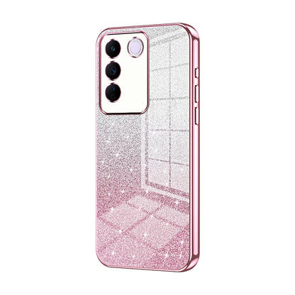 vivo V27e Luxury Glitter Gradient Powder Electroplated Case with Advanced Protection and Style