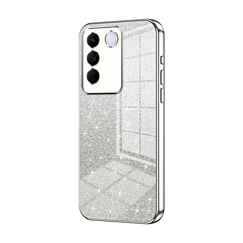vivo V27e Luxury Glitter Gradient Powder Electroplated Case with Advanced Protection and Style