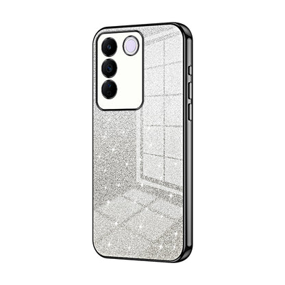 vivo V27e Luxury Glitter Gradient Powder Electroplated Case with Advanced Protection and Style