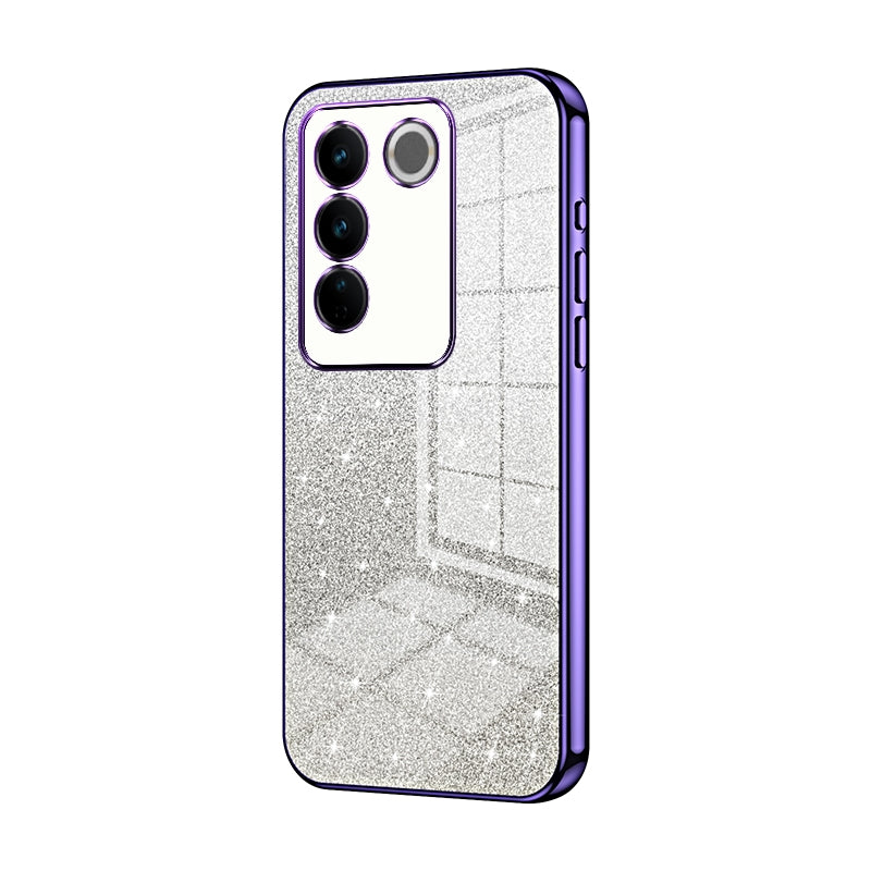 vivo V27 Pro Luxury Glitter Gradient Powder Electroplated Case with Advanced Protection and Style