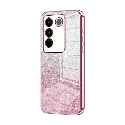 vivo V27 Pro Luxury Glitter Gradient Powder Electroplated Case with Advanced Protection and Style