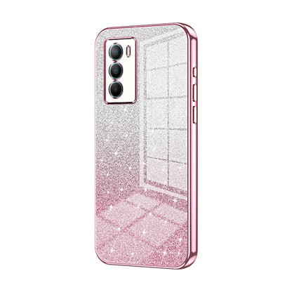 vivo T1 Luxury Glitter Gradient Powder Electroplated Case with Advanced Protection and Style