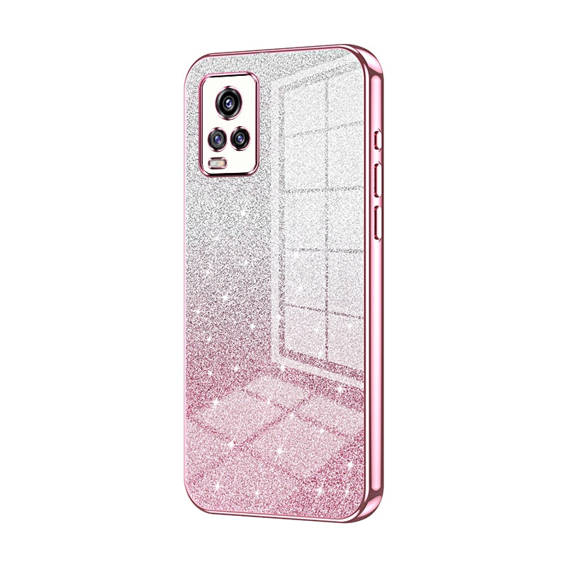 vivo V20 Luxury Glitter Gradient Powder Electroplated Case with Advanced Protection and Style