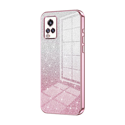 vivo V20 Luxury Glitter Gradient Powder Electroplated Case with Advanced Protection and Style