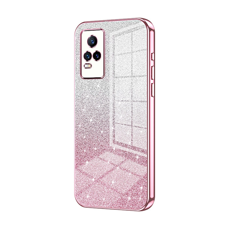 vivo Y73 Luxury Glitter Gradient Powder Electroplated Case with Advanced Protection and Style