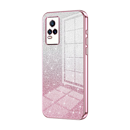 vivo Y73 Luxury Glitter Gradient Powder Electroplated Case with Advanced Protection and Style