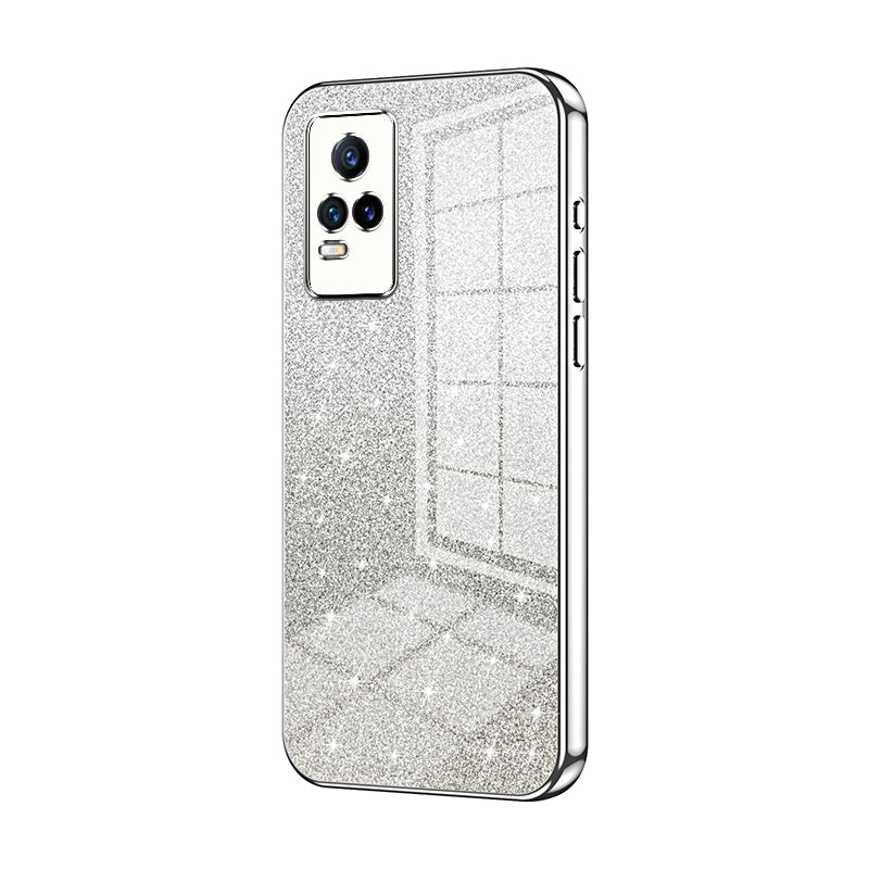 vivo Y73 Luxury Glitter Gradient Powder Electroplated Case with Advanced Protection and Style