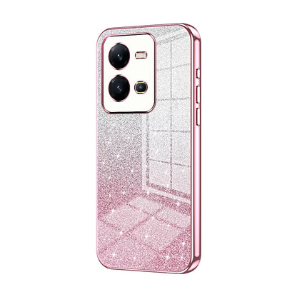 vivo V25 Luxury Glitter Gradient Powder Electroplated Case with Advanced Protection and Style