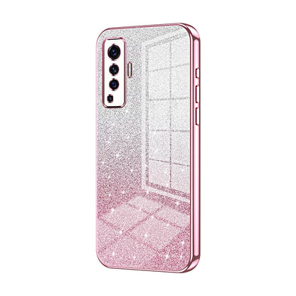 vivo X50 Luxury Glitter Gradient Powder Electroplated Case with Advanced Protection and Style