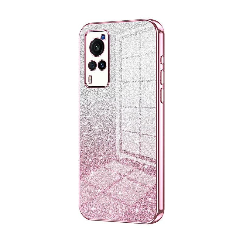 vivo X60 Luxury Glitter Gradient Powder Electroplated Case with Advanced Protection and Style