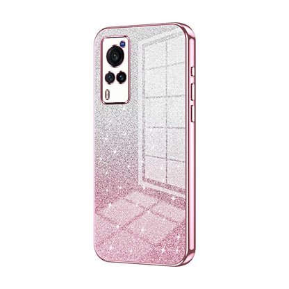 vivo X60 Luxury Glitter Gradient Powder Electroplated Case with Advanced Protection and Style