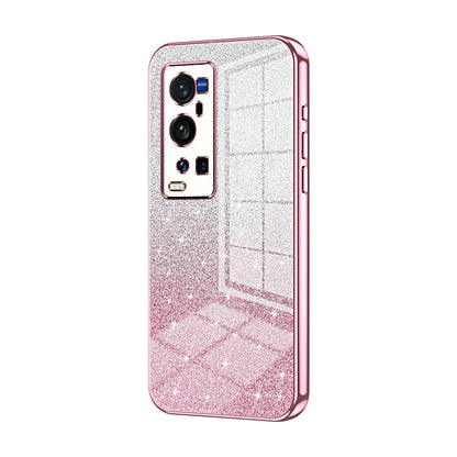 vivo X60 Pro+ Luxury Glitter Gradient Powder Electroplated Case with Advanced Protection and Style
