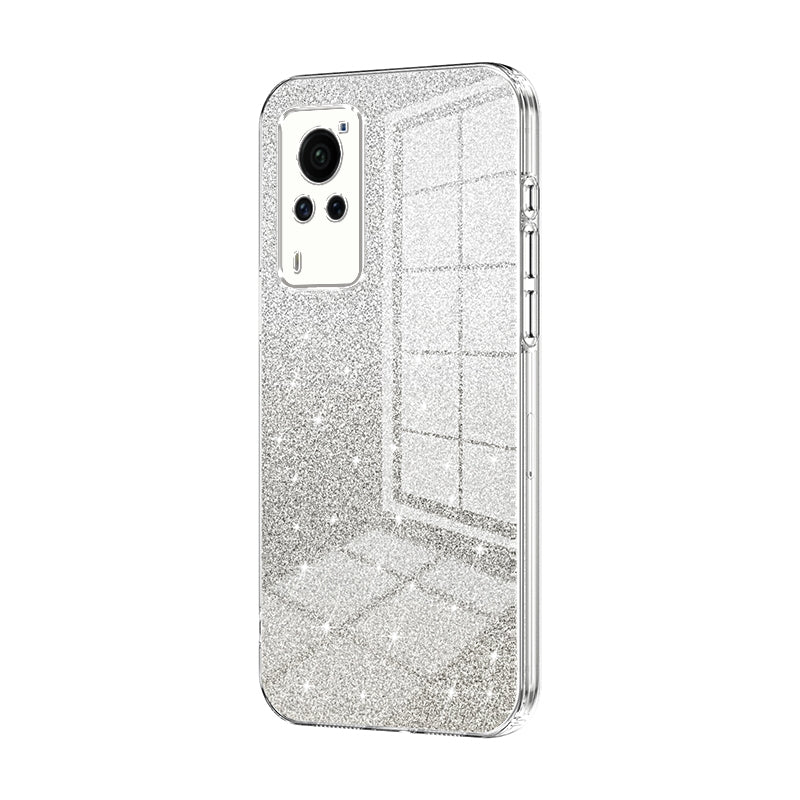 vivo X60 Curved Screen Luxury Glitter Gradient Powder Electroplated Case with Advanced Protection and Style