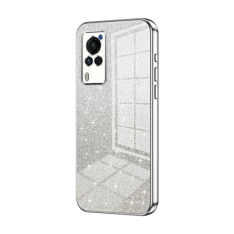 vivo X60 Curved Screen Luxury Glitter Gradient Powder Electroplated Case with Advanced Protection and Style