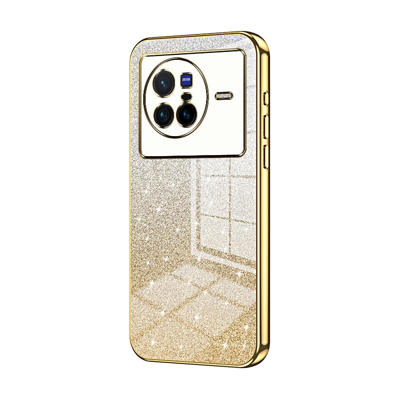 vivo X80 Luxury Glitter Gradient Powder Electroplated Case with Advanced Protection and Style