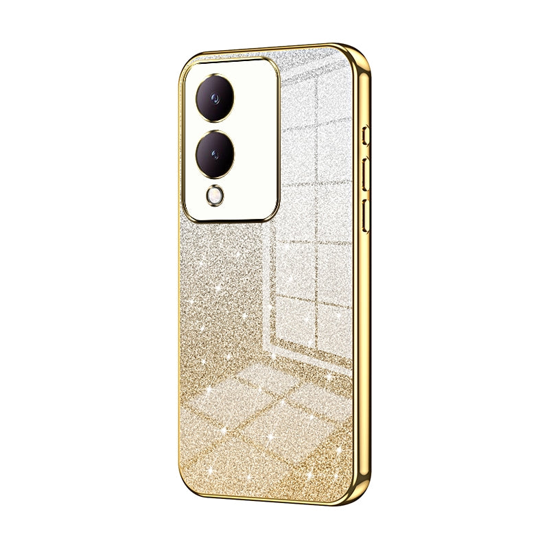 vivo Y17s Luxury Glitter Gradient Powder Electroplated Case with Advanced Protection and Style