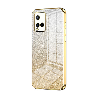 vivo Y33s Luxury Glitter Gradient Powder Electroplated Case with Advanced Protection and Style