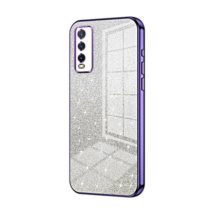 vivo Y20s Luxury Glitter Gradient Powder Electroplated Case with Advanced Protection and Style