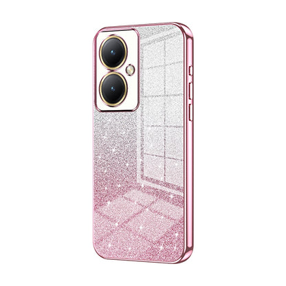 vivo Y35M+ Luxury Glitter Gradient Powder Electroplated Case with Advanced Protection and Style