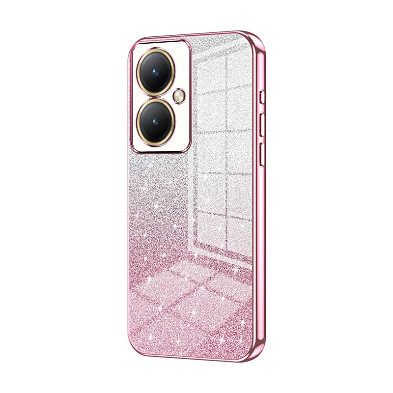 vivo Y35+ Luxury Glitter Gradient Powder Electroplated Case with Advanced Protection and Style
