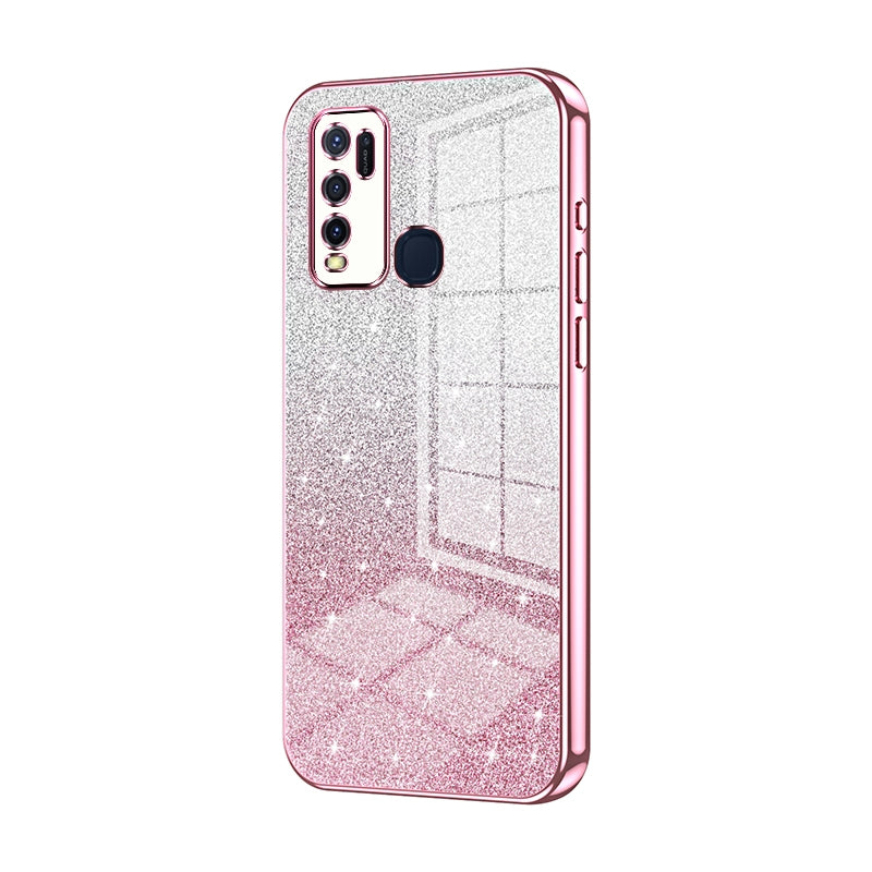 vivo Y30 Luxury Glitter Gradient Powder Electroplated Case with Advanced Protection and Style
