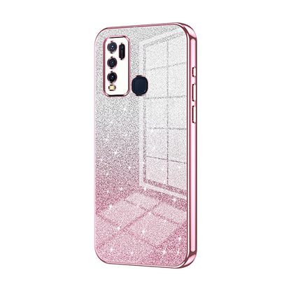vivo Y30 Luxury Glitter Gradient Powder Electroplated Case with Advanced Protection and Style