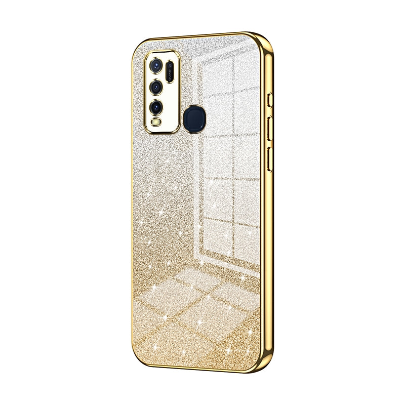 vivo Y50 Luxury Glitter Gradient Powder Electroplated Case with Advanced Protection and Style