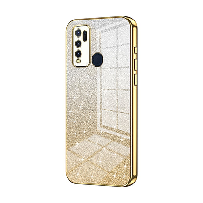 vivo Y30 Luxury Glitter Gradient Powder Electroplated Case with Advanced Protection and Style