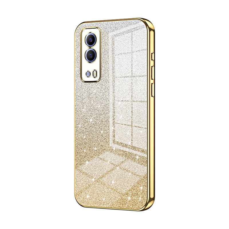 vivo Y53s 5G Luxury Glitter Gradient Powder Electroplated Case with Advanced Protection and Style