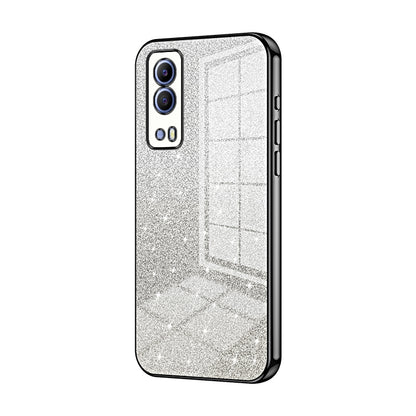vivo iQOO Z5x Luxury Glitter Gradient Powder Electroplated Case with Advanced Protection and Style
