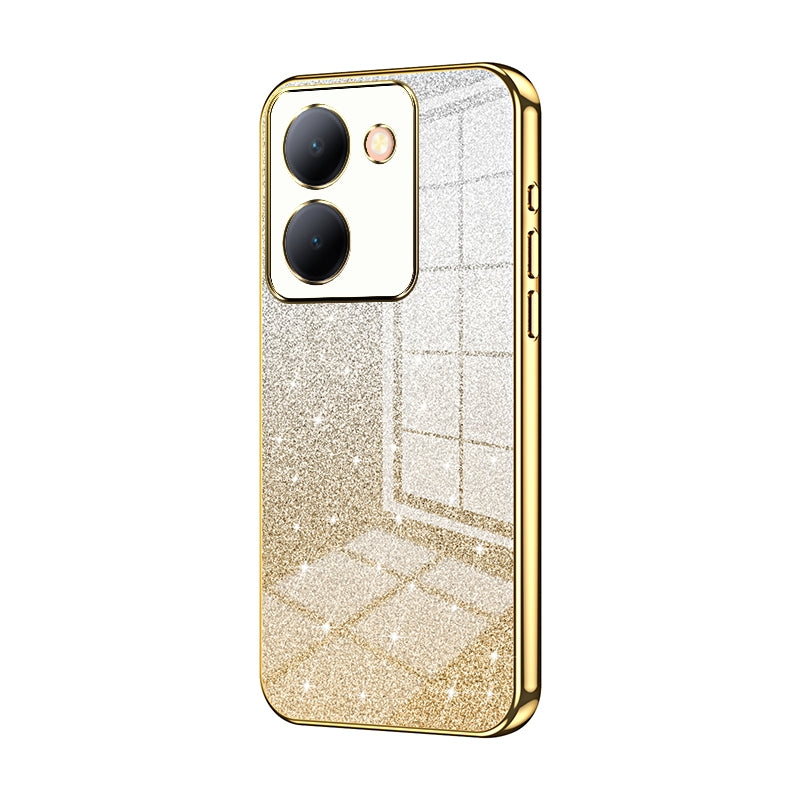 vivo Y36 Luxury Glitter Gradient Powder Electroplated Case with Advanced Protection and Style